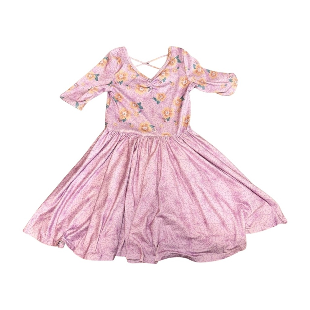 Dot Dot Smile Pink Floral Kids Casual Dress size 8/10